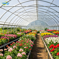 Serre tunnel arche grande en acier galvanisé avec film plastique pour culture de tomates, fenêtre de ventilation portable, vente en gros