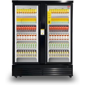 Haha Large <b>Refrigerated</b> Vending Machine Double Door Smart Cooler With Pos Nfc Payment Freestanding Upright Cabinet - Product Image 1