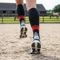 Chaussettes de cyclisme respirantes personnalisées de haute qualité, fines, à compression, avec logo imprimé numériquement sur le dessous