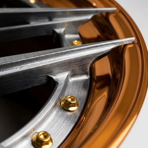 Jantes forgées multi-branches HBZHIGU Signature Series 2 pièces, face grise, lèvre orange, pour GT-R et Huracan, 18-24 pouces - Product Image 5