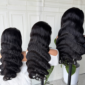 วิกผมลูกไม้แบบ Body Wave Closure ทำจากผมแท้ สีธรรมชาติ เนื้อนุ่มเป็นลอน ขนาด 5x5  พร้อมผมที่ถอนมาแล้ว แนวไรผมดูเป็นธรรมชาติ - Product Image 1