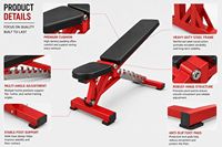 Banc d'entraînement multi-angle commercial MRD-SH40, banc de musculation réglable robuste pour salle de sport