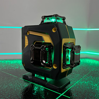 Niveau laser 16 lignes 360° auto-nivelant 4D faisceau vert niveau laser croisé avec 2 batteries pour la pose de carrelage et la construction