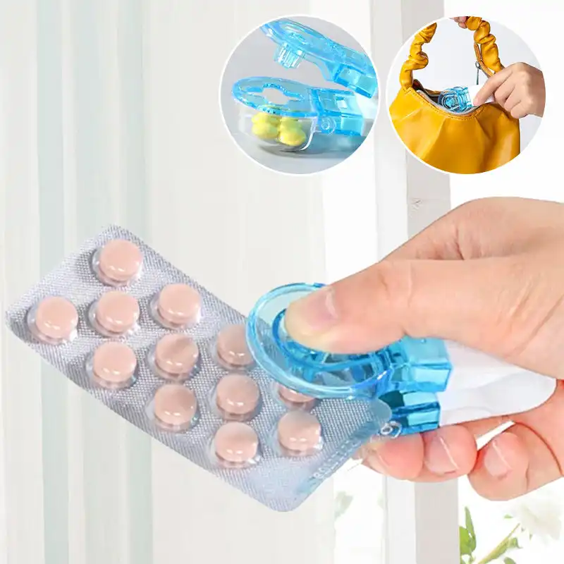 Tragbare Pille Taker Tabletten Blister Pack Opener Pillen spender Aufbewahrung sbox Pillen etui Kein Kontakt Einfach aus der Verpackung zu nehmen