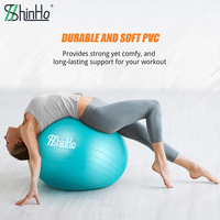 Ballon de yoga Shinho personnalisé par le fabricant, antidérapant, en PVC, pour l'entraînement d'équilibre, le renforcement du tronc, le yoga et le Pilates, 45/55/65/75/85 cm
