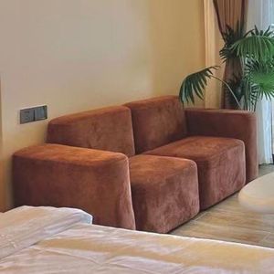 Ensembles de canapés en tissu <span class=keywords><strong>chocolat</strong></span> Moontree avec pouf réglable <span class=keywords><strong>Canapé</strong></span> de salon modulaire 4 places - Product Image 3