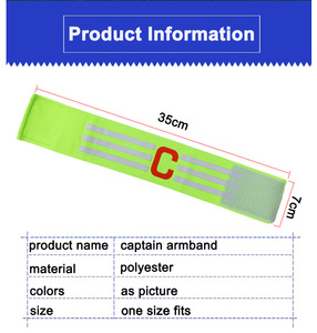 Brassard de capitaine de football personnalisé pas cher pâte enroulement crochet boucle élastique manches équipement d'entraînement - Product Image 4