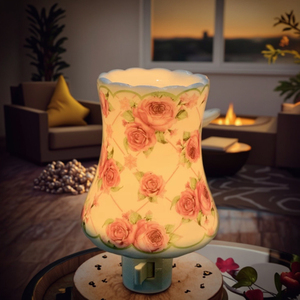 Lampe de décoration incandescente Guangli GL-TC5 en forme de vase en céramique pour intérieur, roses, blanc chaud, à brancher, veilleuse, décoration moderne - Product Image 6