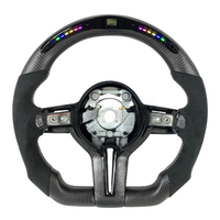 Volant de voiture en fibre de carbone et daim LED pour BMW M2 M3 M4 M-type F80 F82 F87 F30 F31 F32 F33 F34 F36 2022