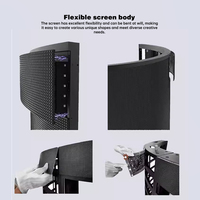 Écran LED annulaire modulable flexible à surface incurvée double face pour centre commercial, bar, KTV, montage suspendu, multicolore