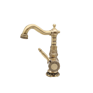 Grifo de una manija de latón antiguo Bangqi, instalación de encimera de nuevo diseño, <span class=keywords><strong>lavabo</strong></span> de agua fría de cocina con núcleo de válvula de cerámica - Product Image 1