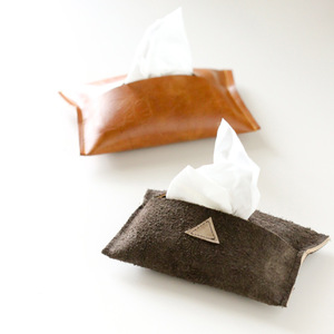Wholesale custom pull-out leather tissue <b>bags</b>, mini portable tissue <b>dust</b> <b>bags</b>, Japanese minimalist tissue pouches - Product Image 2