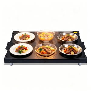 Plaque chauffante commerciale carrée OEM 500W avec contrôle par bouton, température réglable, classe d'efficacité énergétique, pour comptoir - Product Image 1