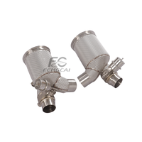 Katup Vakum Aliran Tinggi 200CELL Downpipe Exhaust Head untuk Porsche 911 991.2 GT2 RS Sistem Performa Instalasi Sempurna 1:1