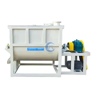 1000Kg/Jam Bubuk Pengolahan Pakan Single Shaft Mixer Pakan Ternak Pakistan Food Bubuk Horisontal Ribbon Mixer