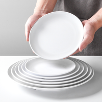 Assiettes incassables en mélamine blanche personnalisées, écologiques, de haute qualité, pour la restauration en gros, les mariages et les fêtes, Baishida