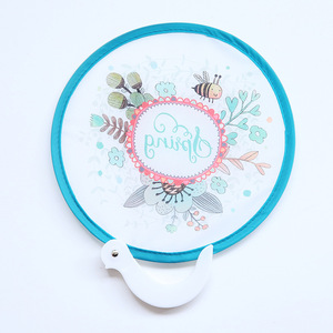 Neue benutzer definierte Cartoon Folding Small Fan benutzer definierte Logo langlebige Nylon Siebdruck gedruckt Werbe Fan ONEMAX Großhandel - Product Image 3