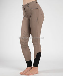 Yüksek kaliteli binicilik tam koltuk pantolon yeni tasarım gerilebilir silikon at binme tayt fantezi Squat geçirmez pantolon - Product Image 4