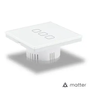 EU/UK 3Gang 1-Wege-Smart Home Sprachsteuerung Berührungsschalter Smart Switch WLAN Matter