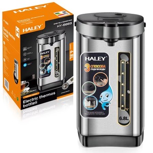 Dispensador de Agua Caliente Eléctrico HALEY de 6.8L, Acero Inoxidable 304, Bomba de 3 Vías, Función Mantener Caliente, Re-hervir, Botella Térmica, OEM ODM, para Hotel y Exteriores - Product Image 1