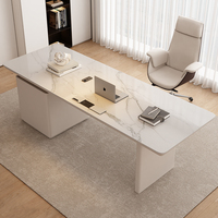 Meubles de bureau à domicile modernes de haut luxe chaise de bureau exécutif dessus en marbre Table d'ordinateur conception ergonomique stockage Durable