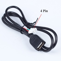 4-poliges 6-poliges Autoradio USB-Kabel PVC-Jacke Geflecht Audio-Eingang Auto-Kopf-Einheit Kabelbaum für Android-Bildschirm-Ladeans chluss