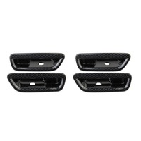 Garniture de poignée de porte extérieure 4 portes style fibre de carbone ABS, couvercle en fibre de carbone pour accessoires Dodge Charger 2026