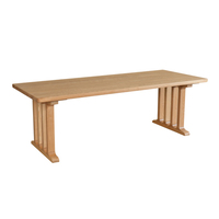 Table à manger en chêne massif de style médiéval, écologique et durable, combinaison table et chaises rétro française simple pour repas en famille