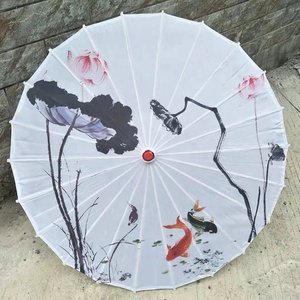 Parapluie chinois décoration de mariage parapluie de danse en bambou japonais Art déco Parasol Art parapluie tissu chinois Parasol - Product Image 2