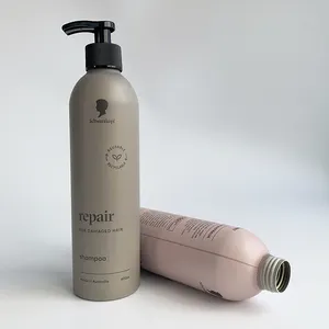 Shampoo cosmético para lavar o corpo, embalagem com bomba sem plástico reciclável garrafa de alumínio eco-amigável