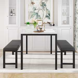 Juego de comedor de 3 piezas de <span class=keywords><strong>alta</strong></span> calidad, mesa de cocina de desayuno moderna y Banco tapizado <span class=keywords><strong>para</strong></span> muebles de comedor - Product Image 5