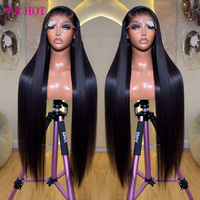 Pelucas de Cabello Humano Liso Vietnamita con Cutícula Alineada, sin Pegamento, 13x6, Full HD, de Encaje Frontal, para Mujeres Negras, Venta al por Mayor