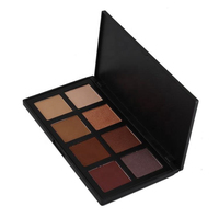 Palette de fards à paupières vegan longue tenue 8 couleurs sans logo pour fournisseurs OEM de cosmétiques