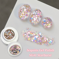 BORN PRETTY 5ml Gel Pailleté Chunky Couleurs Printanières Fabricant OEM Gel Ultra Brillant Soak Off pour Nail Art