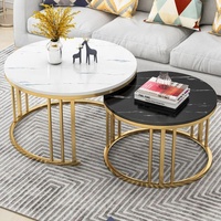 Table basse moderne pour salon en marbre table basse italienne en marbre pied doré