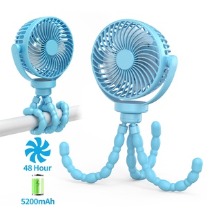 Factory Wholesale Mini Stroller Octopus Portable Wearable USB Rechargeable 360 Degrees Rotatable Fan Car RV Mini - Product Image 3
