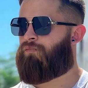 Lunettes de soleil carrées rétro dégradées tendance 2025 avec logo personnalisé, protection UV400, double pont en métal, style aviateur pour hommes - Product Image 1