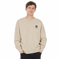 Sweat-shirt à col rond décontracté pour homme, personnalisé en gros, 14 oz, 58 % coton, 42 % polyester, en molleton, style streetwear, avec logo brodé