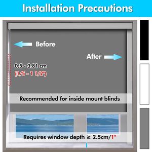 Blinds Blocking Strips Heavy Duty, U-Channel Blackout <strong>Light</strong> <strong>Blockers</strong> Side Tracks for <strong>Window</strong> Shades, Aluminium <strong>Light</strong> Gap <strong>Blocker</strong> - Product Image 4