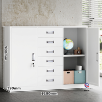 Système anti-basculement, armoire de classement en acier, 4 tiroirs, armoire de rangement verticale en métal pour un environnement de bureau sécurisé