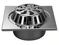 Grille de drain carrée personnalisable en acier inoxydable 304 de 4 pouces, facile à nettoyer, pour cuisine et salle de bain