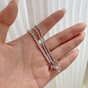 Dylam <b>Iced</b> Out Cubic Zircon Bracelet Sterling Silver 925 Tennis Bracelet Jewelry for Women - Product Image 4