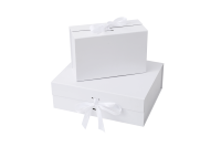 Boîte cadeau rigide pliable magnétique personnalisée OEM, écologique, recyclable, sans marque, pliable, blanche, pour emballage de produits de soin UV