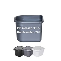 Kotak Es Krim Gelato 2.5 Liter Bebas BPA, Food Grade, Dapat Digunakan Kembali, Bahan PP -25 Derajat Celcius untuk Penyimpanan Dapur