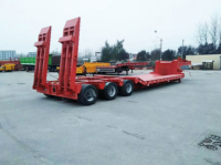 Semi-remorque à plateau surbaissé à 3 essieux, 60 tonnes, à bas prix, pour le transport de charges lourdes, à vendre