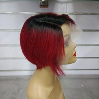 Perruques courtes 13*4 en cheveux Remy pour Lace Wig, double densité, marque VERA, vente en gros, couleurs personnalisées noir et brun, 100% cheveux humains, très demandées