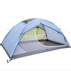 Heiß verkaufendes blaues doppels chichtiges Aluminiumstangen-Camping im Freien Regensturm festes wasserdichtes ultraleichtes Camping zelt