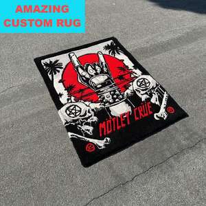 Célèbre Corée Film Jeu Personnage Rouge Logo Conception Personnalisé Découpé À La Main Tapis Tufté Tapis De Pied - Product Image 4