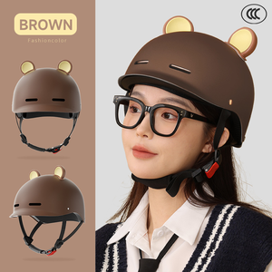 <span class=keywords><strong>Casque</strong></span> Demi-Face en ABS Style Mignon avec Petites Oreilles Détachables pour Moto – Vente Chaude Usine AD – Vente en Gros - Product Image 2