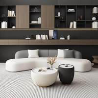 Canapé double chaise longue en cuir PU de style italien, luxe léger, garnissage en éponge haute densité, démontable et assemblable, pour salon